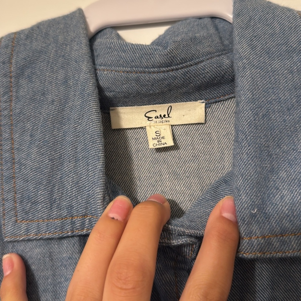 Easel Light Blue Denim Shirt - Picture 2 of 2